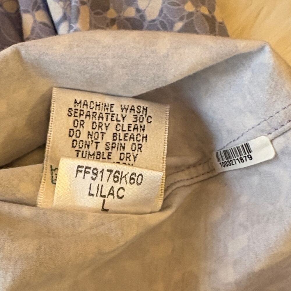 Bugatchi Light Lavender White Patterned Shirt - image 6